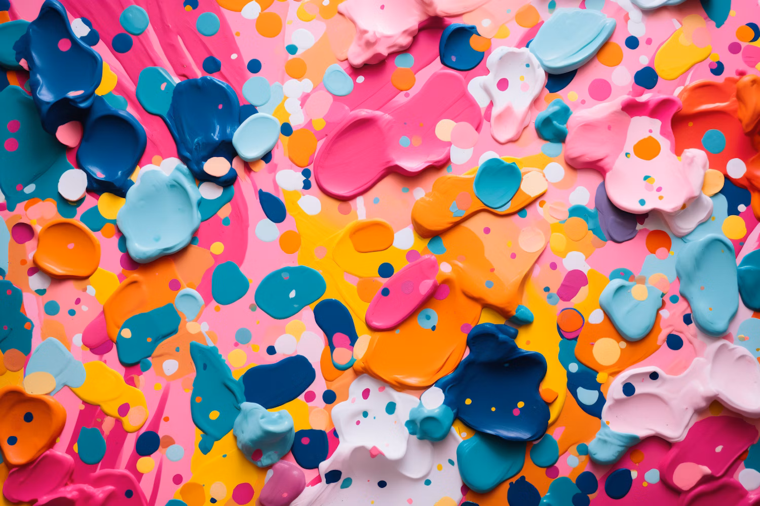 a chaotic painting