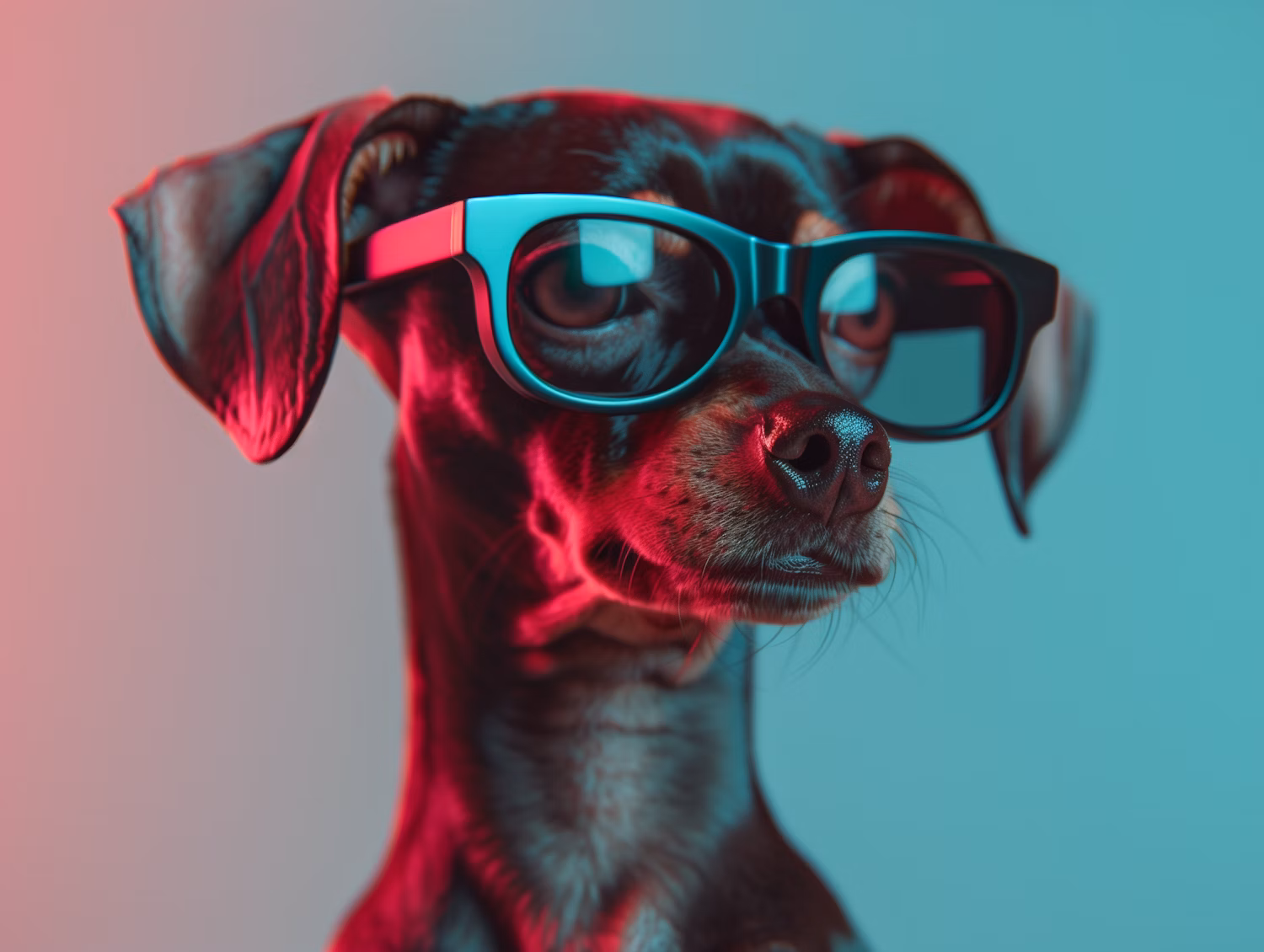 dog with sunglasses