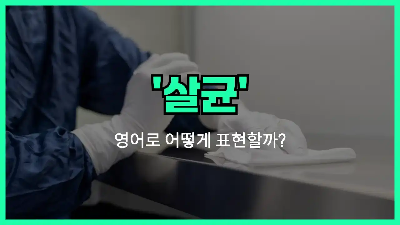 'sterilization' 영어표현 썸네일