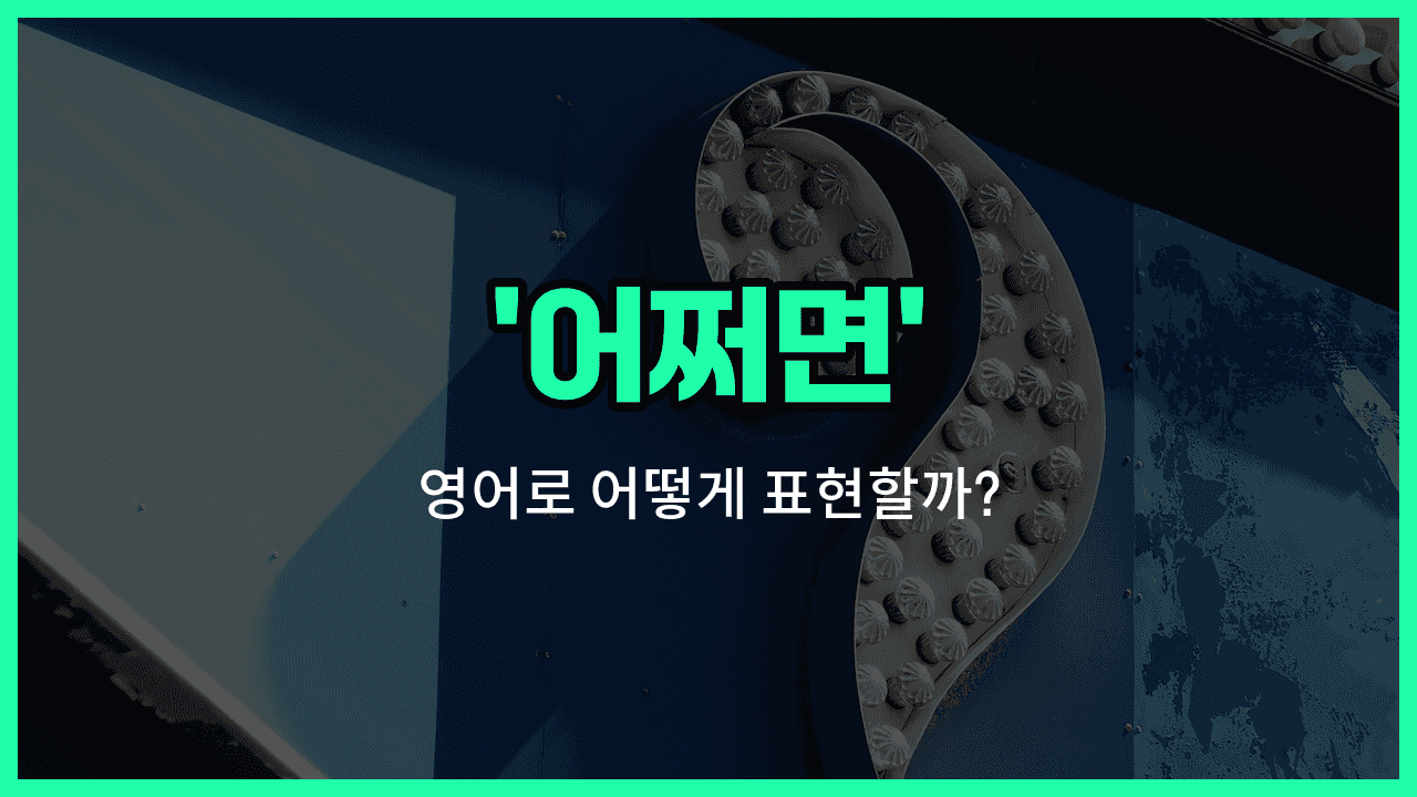 'possibly' 영어표현 썸네일