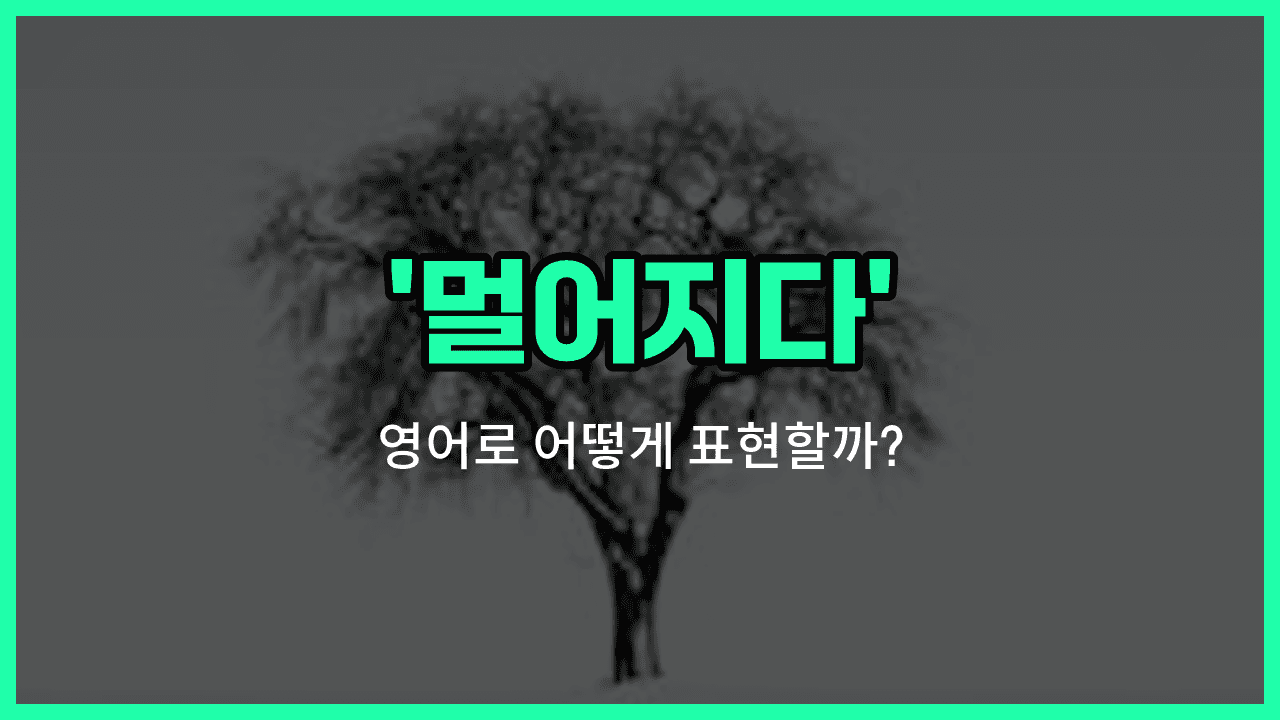 'grow apart' 영어표현 썸네일