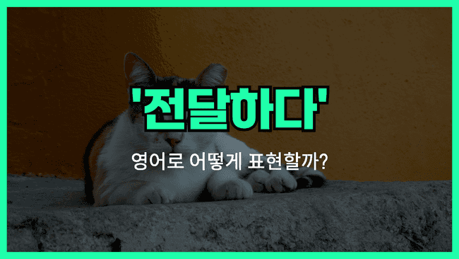'convey' 영어표현