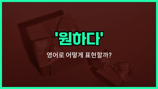'want' 영어표현