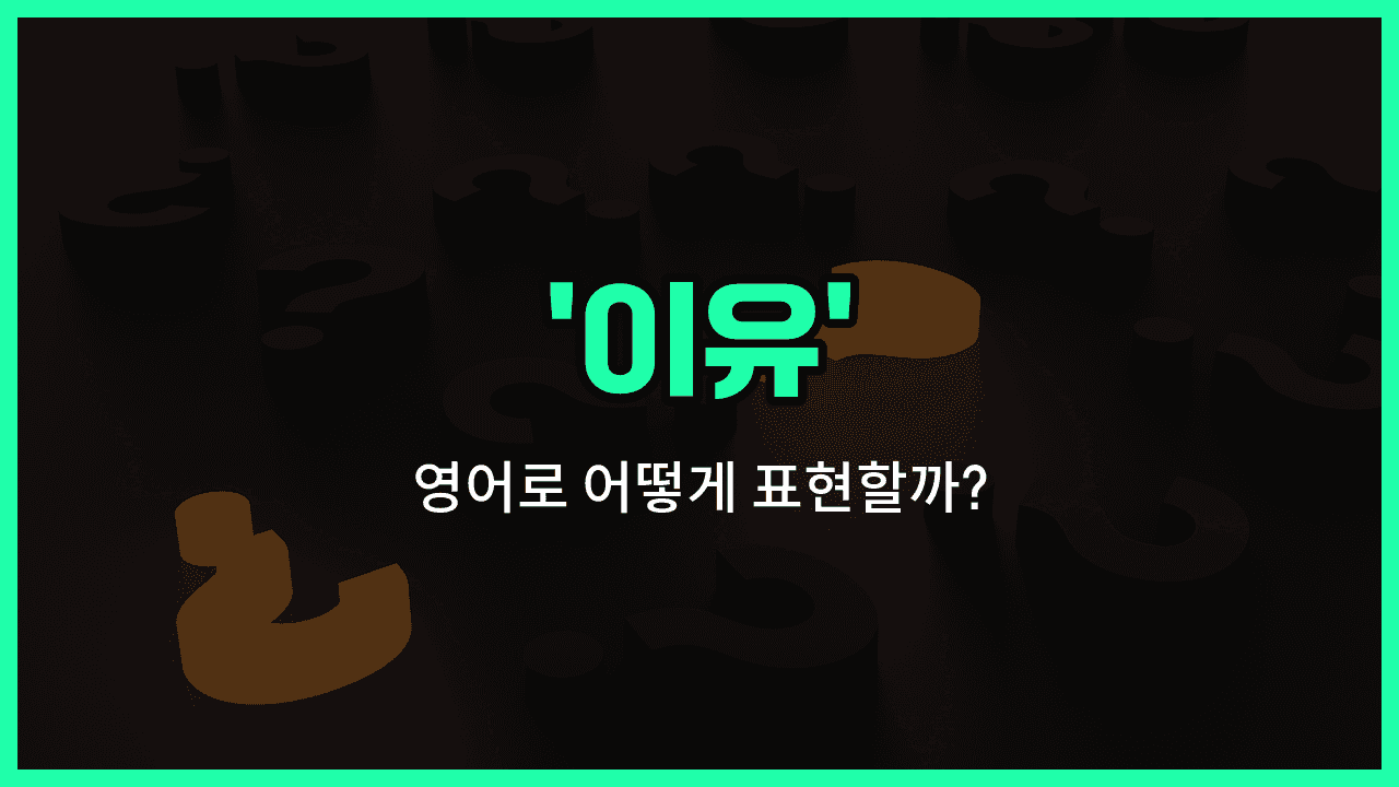 'reason' 영어표현 썸네일