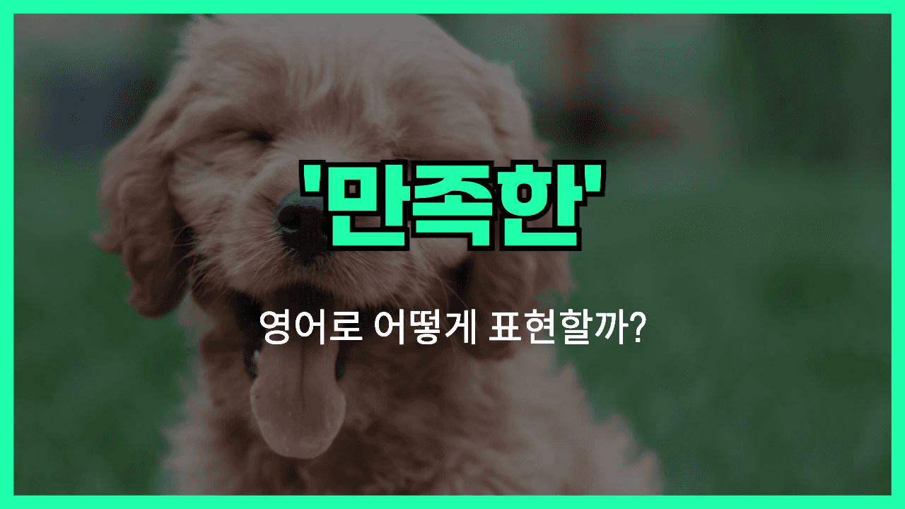 만족한 영어표현 썸네일