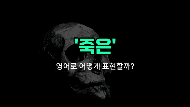 'dead' 영어표현