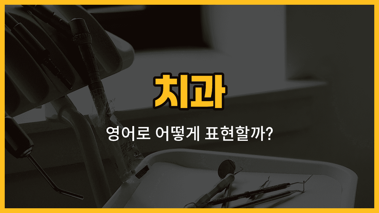 치과 관련 영어 단어와 예문을 배우는 블로그 썸네일 이미지