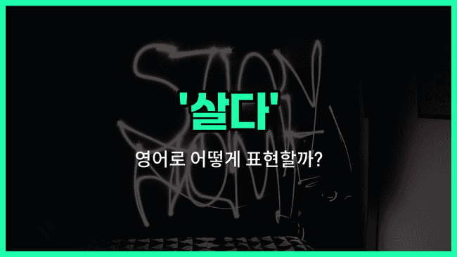 'live' 영어표현