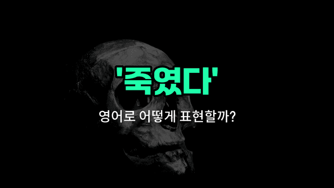 'killed' 영어표현
