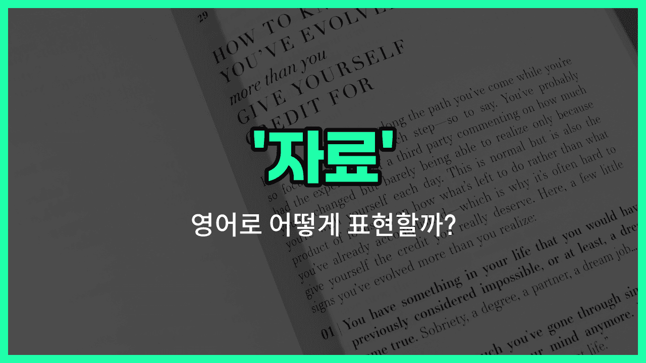 'data' 영어표현 썸네일