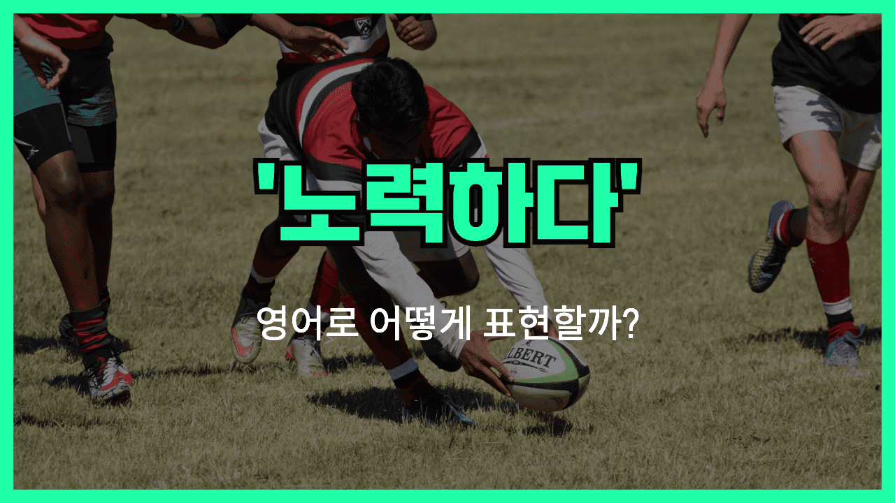 노력 영어표현 썸네일
