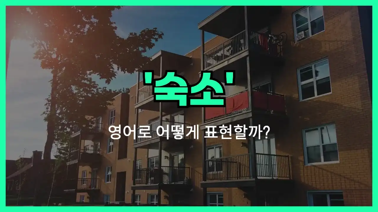'accommodation' 영어표현 썸네일