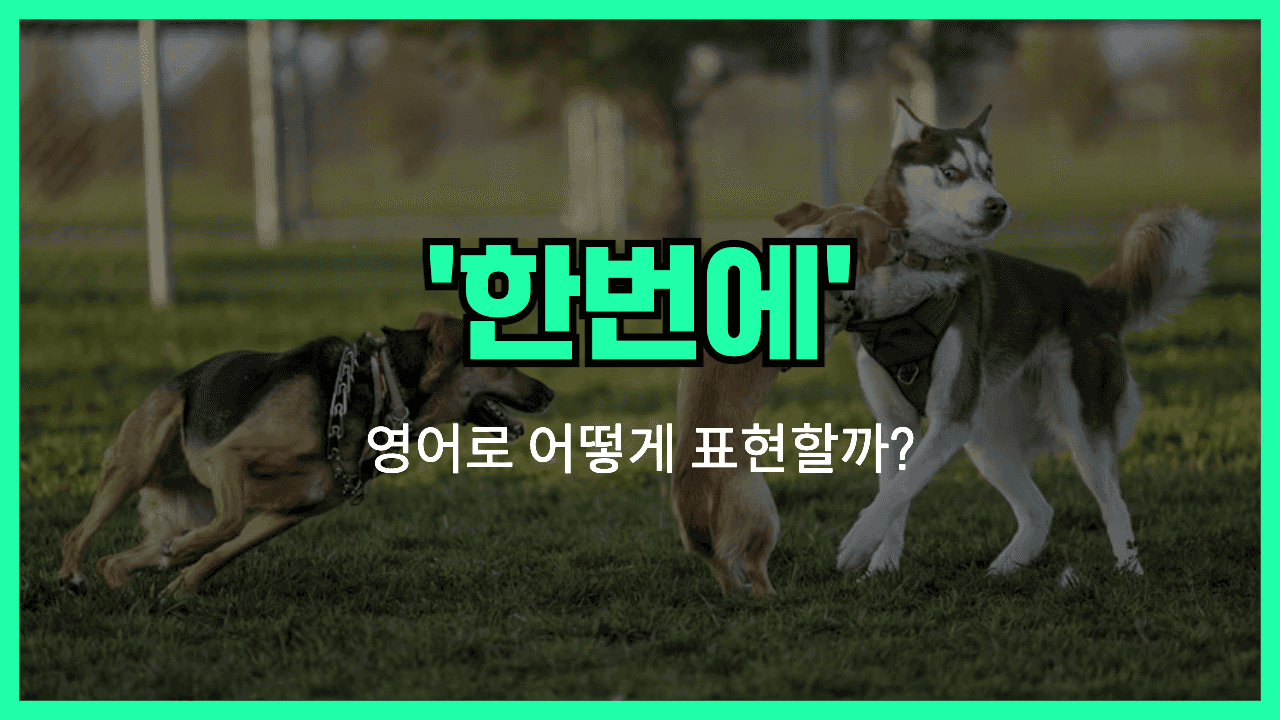 'at once' 영어표현 썸네일