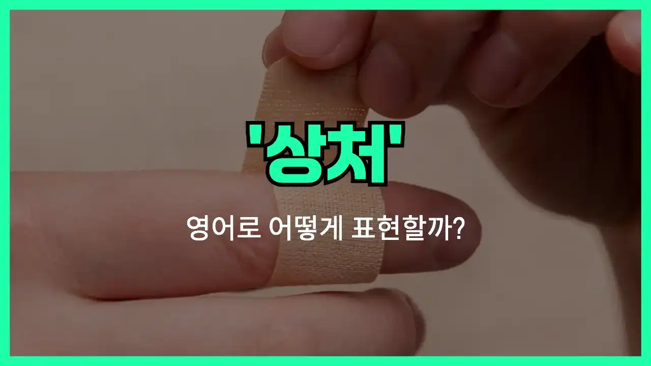 'wound' 영어표현 썸네일