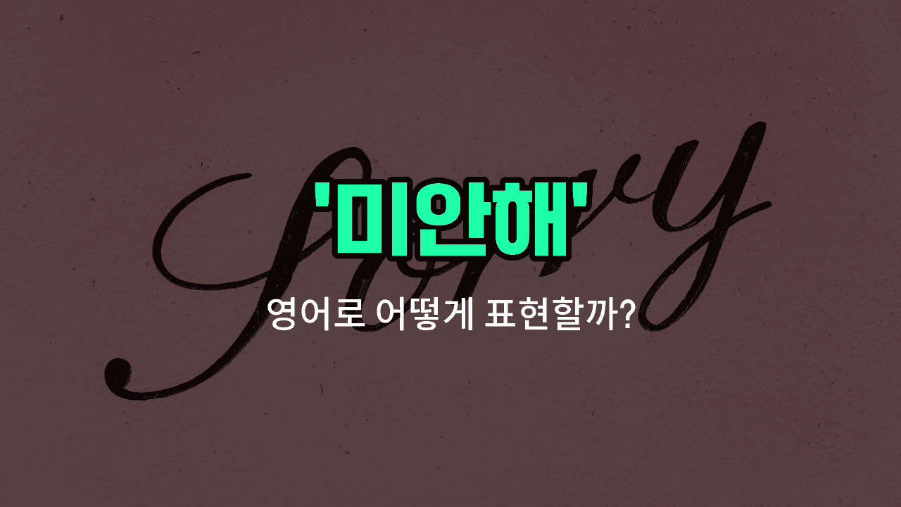 'sorry' 영어표현 썸네일