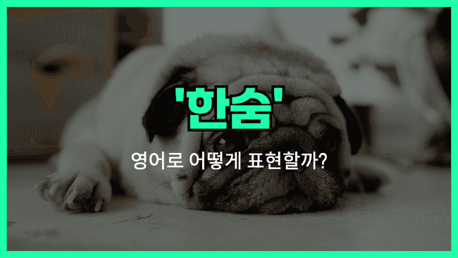한숨 영어표현 썸네일