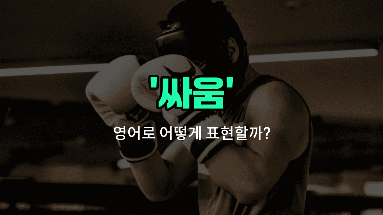 'fight' 영어표현 썸네일