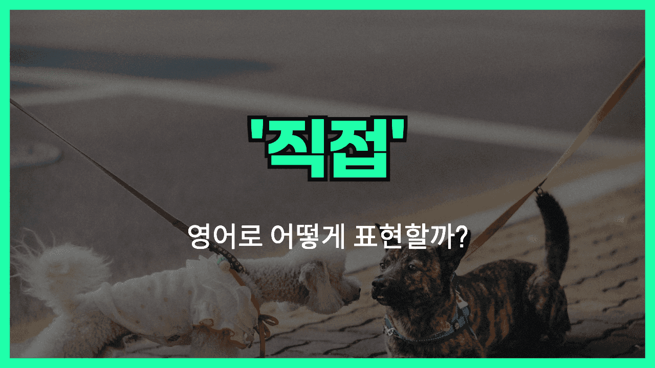직접 영어표현