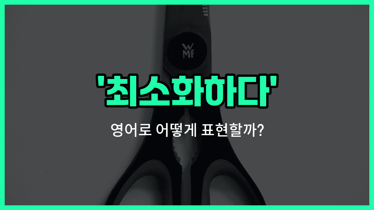 'minimize' 영어표현 썸네일