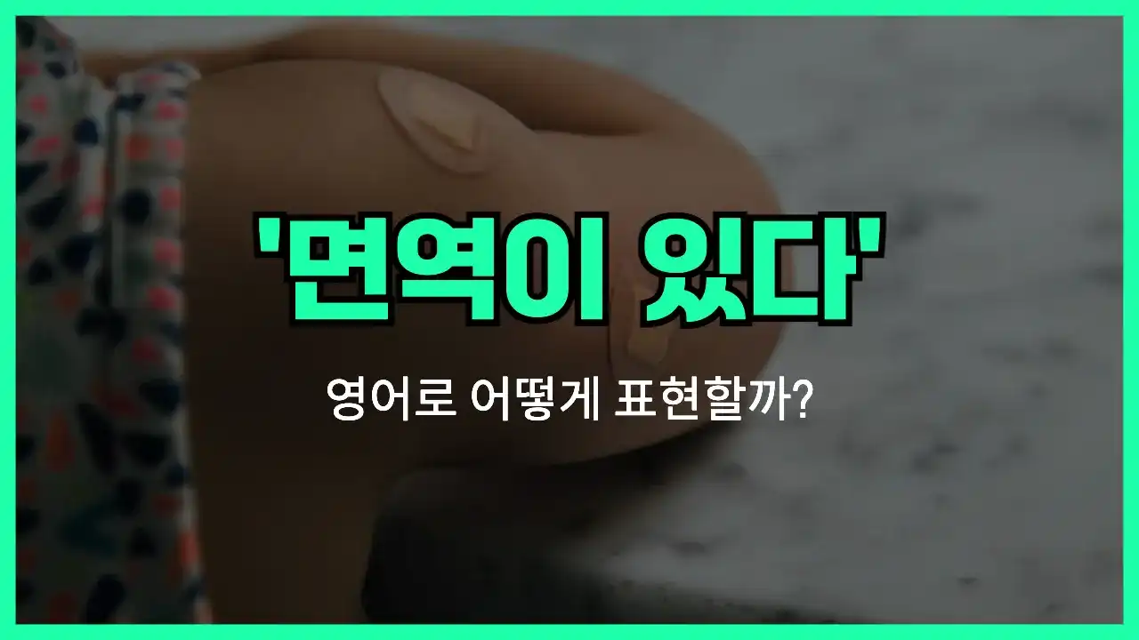 'immune to' 영어표현 썸네일