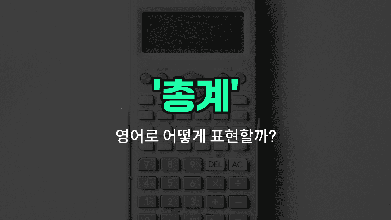 'total' 영어표현 썸네일
