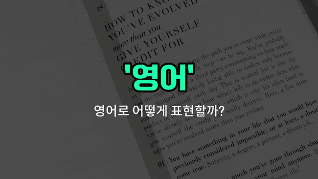 'english' 영어표현