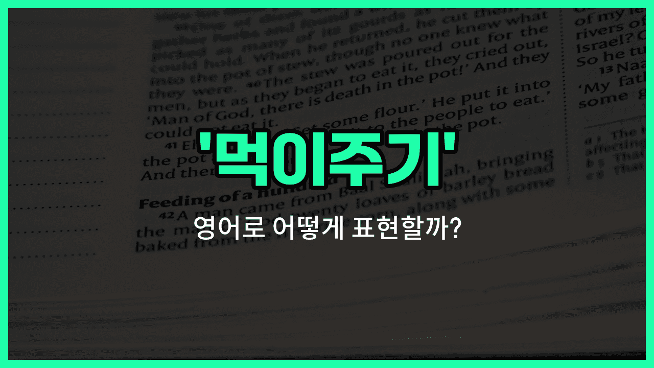 'feeding' 영어표현 썸네일