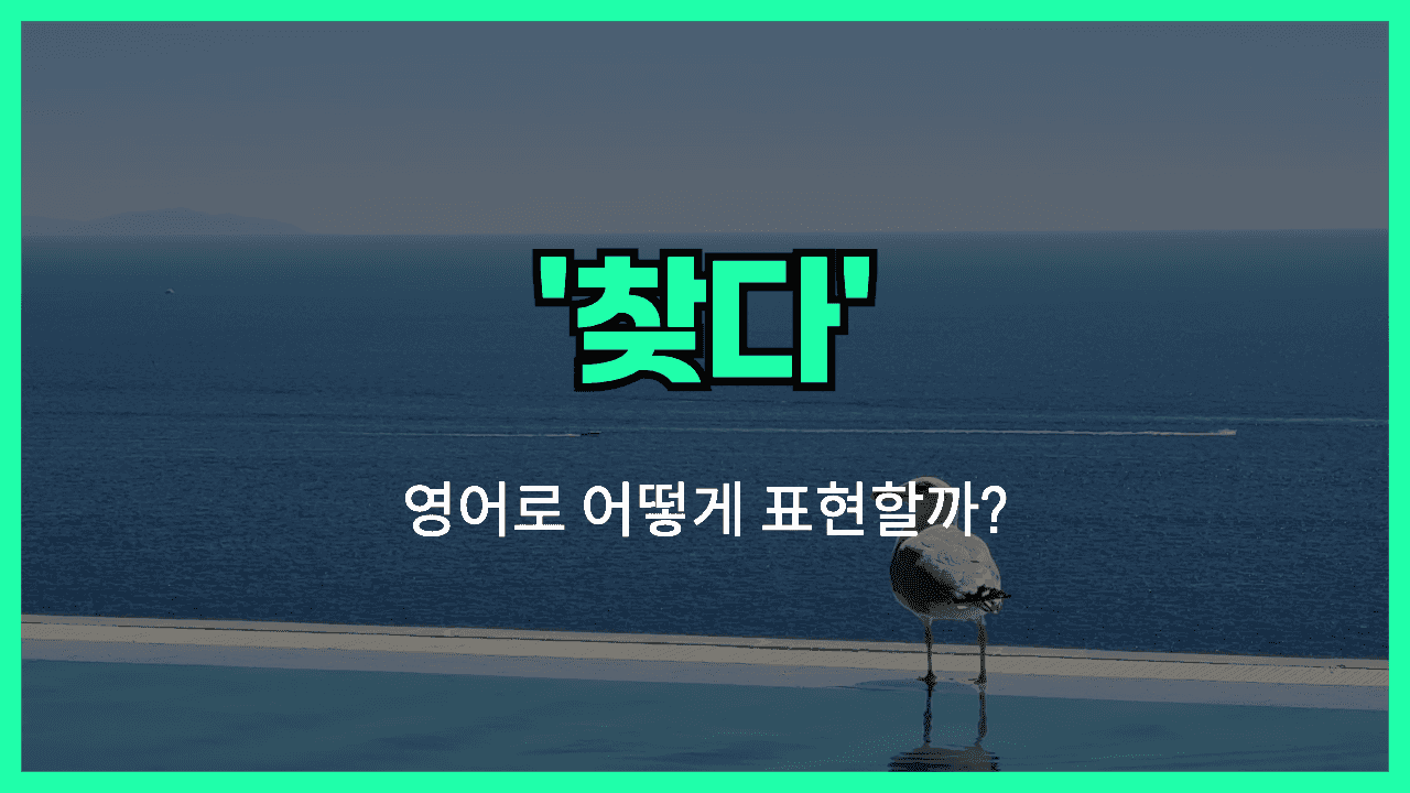 찾다 영어표현 썸네일